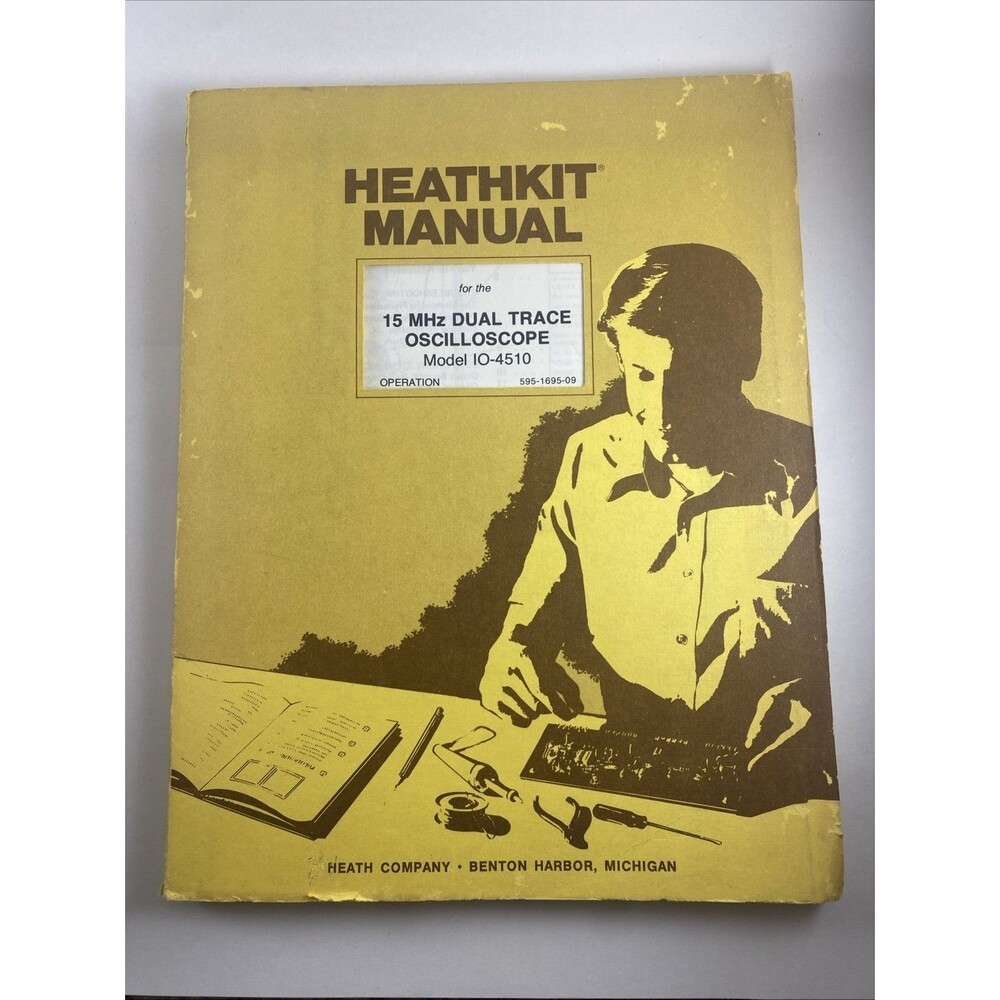1974 Heathkit 15MHz DUAL TRACE OSCILLOSCOPE Model IO-4510 ASSEMBLY MANUAL NICE